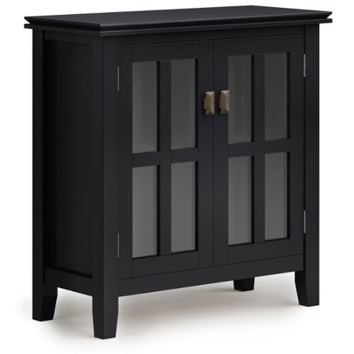 Simpli Home - Artisan Low Storage Cabinet - Black-Front_Standard 