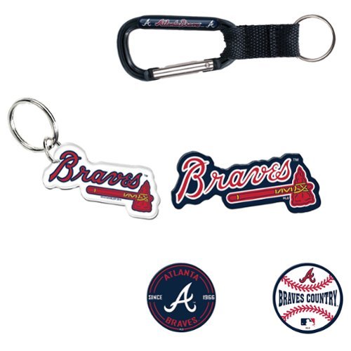 WinCraft - Atlanta Braves 5-Pack Key Ring and Fridge Magnet Set - Multicolor-Front_Standard 