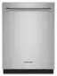 Front. KitchenAid - 24" Top Control Built-In Stainless Steel Tub Dishwasher with 3rd Rack, 360 Max Jets, 44 dBA - Stainless steel.