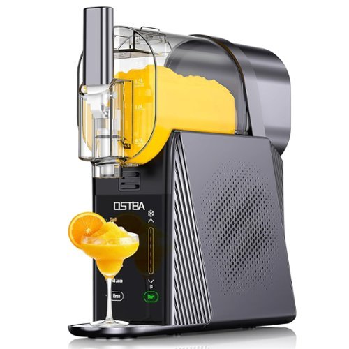 OSTBA - 88oz Slushie Machine for Home, One-Touch Frozen Drink Maker, No Ice Needed, 6 Preset Programs, Self-Cleaning - Black-Front_Standard 