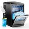 SIMZLIFE - Portable Crescent Ice Makers Countertop, 35.9Lbs/24H, 16Pcs in 12Mins, Countertop Ice Machine with Auto Cleaning, Timer - black and silver-Front_Standard