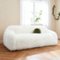 Vaczon - 3-Seater Plush Faux Fur Sofa with Soft Long Pile and Luxurious Comfort for Living Rooms or Apartments - White-Front_Standard