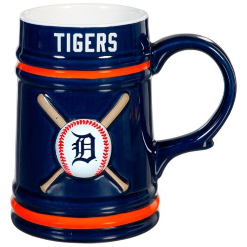 Evergreen Enterprises - Detroit Tigers 24oz. Ceramic Stein Cup with Gift Box - Multicolor-Front_Standard 