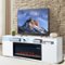 Ihomeadore - 68" LED 36" Insert Electric Fireplace TV Stand for TVs up to 78" - White-Front_Standard