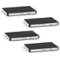 Costway - 4PCS 16" x 12" Electric Warming Tray Tempered Glass Food Warmer with Anti-Scalding Handles - Black-Front_Standard