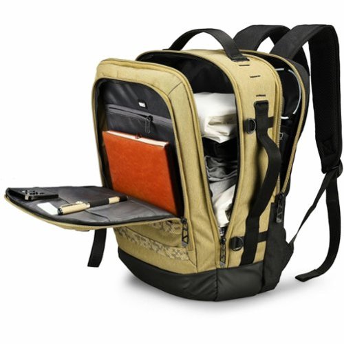 Swissdigital Design BERG L TSA-Friendly Backpack With USB Charging Port RFID Protection and Fits Up to 16″ Laptop - Dark Khaki SHOP ONLINE