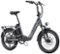 Velotric - Fold 1 Step-Through Fat Tire Foldable Commuter Ebike with 55 miles Max Range and 28 MPH Max Speed UL Certified - Stone Grey-Front_Standard