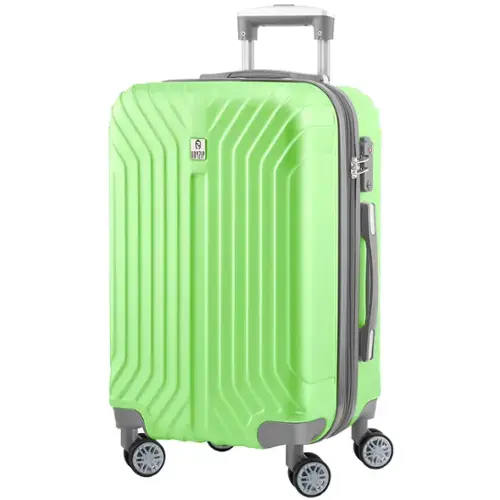 Front. Brick Attic - 24 Inch Hard Shell Checked Suitcase, Rolling Lightweight Travel Suitcases with Wheels TSA Lock,Expandable Luggage - Light green.