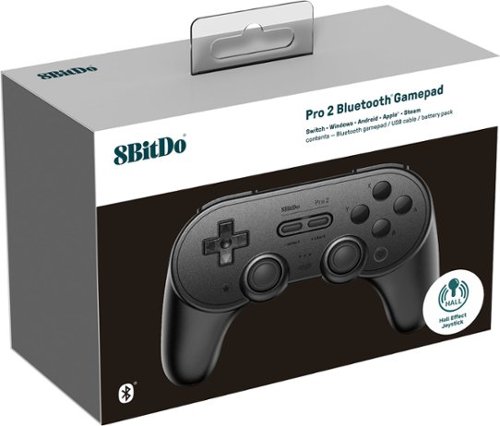 8BitDo Pro 2 Bluetooth Controller for Switch, Windows, macOS, Android, and Steam Deck with Hall Effect Joysticks - Black HOW TO BUY