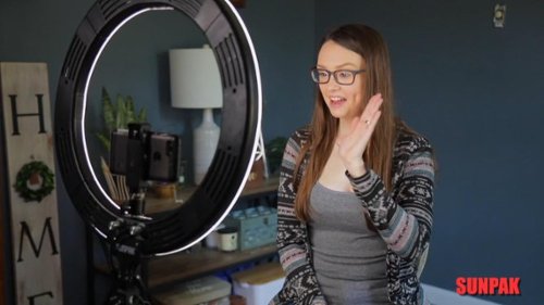 Sunpak LED 448 19 Bi-Color Ring Light Kit - Black BUY IN CANADA