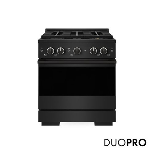 ZLINE - 30 in. 4.2 cu. ft. Marino Freestanding Manual Clean Gas Range with 4 DuoPro Burners and Convection Oven - Black Stainless Steel