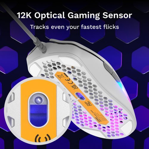 Glorious Model O Eternal Lightweight Wired Optical Gaming Mouse with Dual-Zone RGB Lighting - Wired - Matte White GLOBAL SHIPPING