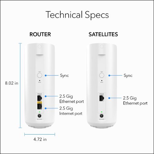 NETGEAR Orbi 370 Series BE5000 Dual-Band Mesh Wi-Fi 7 System (3-pack) - White BUY IN AUSTRALIA