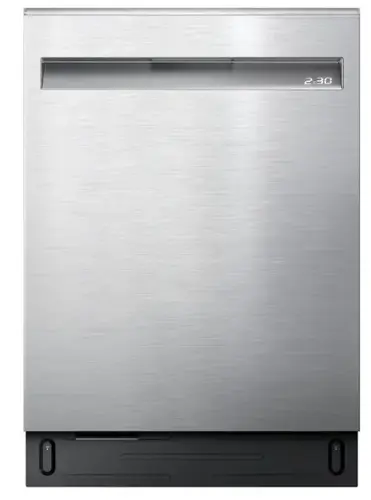 Front. Midea - STRAWash 24" Top Control Built-In Dishwasher with Total Tumbler Clean, SENSOR TruDry, 44 dB - Stainless Steel.