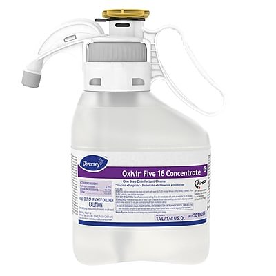 Oxivir - Five 16 Diversey SmartDose Disinfectant, Liquid, 47.3 Oz. (5019296) - White