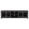 CorLiving - Fremont TV Bench with Glass Cabinets for Most TVs up to 95" - Dark Gray-Front_Standard