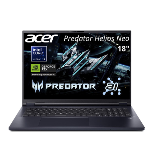 Acer - Predator Helios Neo 18" WQXGA IPS Gaming Laptop PHN18-72-961N 250Hz NVIDIA GeForce RTX 5070 TI 64GB RAM 2TB Storage - Black-Front_Standard 