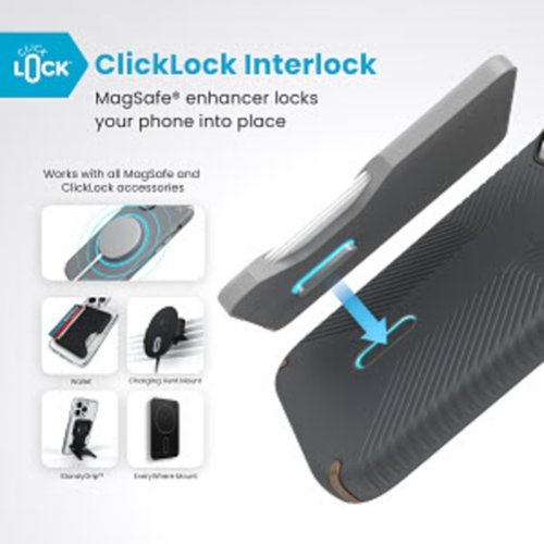 Speck Presidio2 Grip ClickLock Case with MagSafe for Apple iPhone 16 Pro - Charcoal Gray WHERE TO BUY