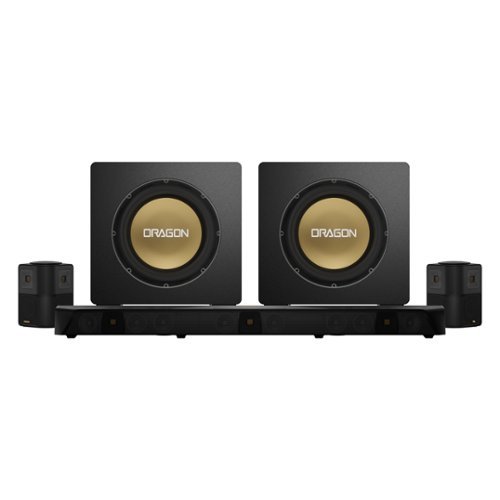Nakamichi - DRAGON 3500W Home Surround Sound System w/ Dual 12" Subwoofers, Dolby Atmos and DTS:X Pro - Black