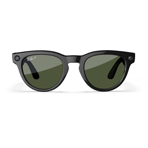 Ray-Ban Meta Headliner glasses with Meta AI, Audio, Photo, Video Compatibility - Polarized Green Lenses - Shiny Black BUY ONLINE