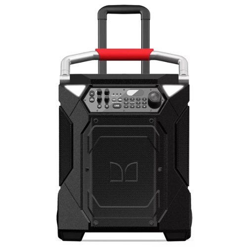 Monster - Rockin’ Roller 360 Indoor/Outdoor Portable Bluetooth Speaker - Black-Front_Standard 
