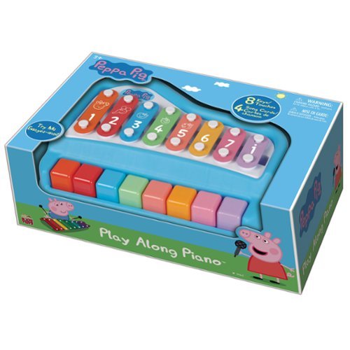 Kidz Toyz - Peppa Pig: Play Along Piano & Xylophone, 8 Notes, 4 Song Cards, Ages 3+