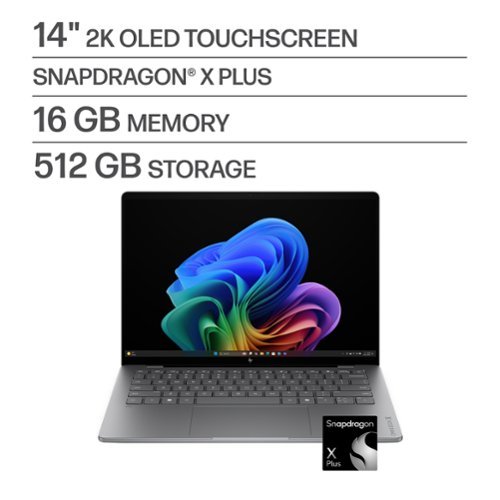 HP - OmniBook X - 14" 2K OLED Touchscreen Laptop - Snapdragon X Plus (2025) - 16GB Memory - 512GB SSD - Copilot+ PC - Meteor Silver-Front_Standard 