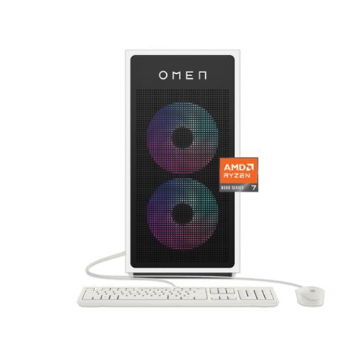 HP OMEN - 35L Gaming Desktop - AMD Ryzen 7 8700G - 16GB DDR5 Memory - NVIDIA GeForce RTX 4060 Ti - 1TB SSD - White/Black