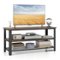 Gymax - TV Stand for TVs up to 50 Inches 3-Tier Entertainment Center - Rustic Brown-Front_Standard