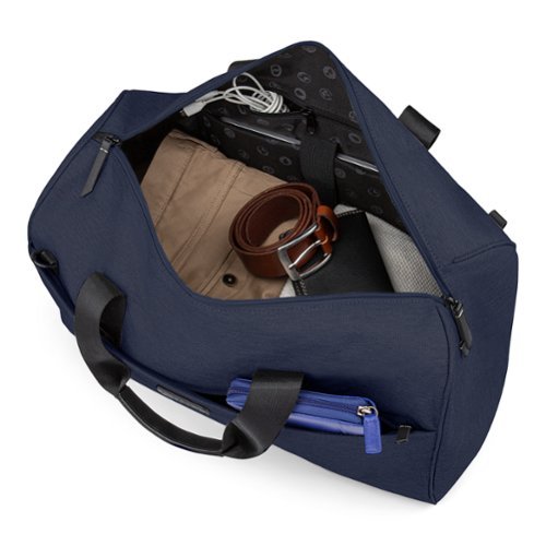 Bugatti Reborn Collection Convertible Duffle Bag - Navy GLOBAL SHIPPING