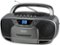 Jensen - Portable Bluetooth Stereo MP3 Compact Disc Cassette Player/Recorder with AM/FM Radio - Gray-Front_Standard