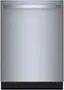 Front. Bosch - 800 Series 24" Top Control Smart Built-In  Stainless Steel Tub Dishwasher with Flexible 3rd Rack, 42 dBA - Stainless Steel.