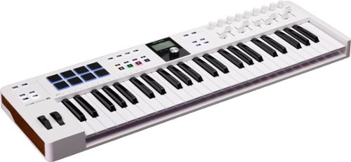 Arturia - KeyLab mk3 49-note MIDI Controller with Semi-Weighted Keybed, Aftertouch, Pads and DAW Integration - White-Front_Standard 