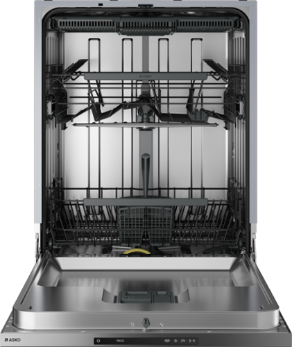 Asko - 24" Fully Integrated Dishwasher, Stainless Steel, Pocket Handle, 14 Place Settings, 42 dBA - Stainless Steel