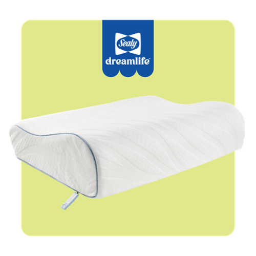 Sealy - Sealy® Dreamlife™ Contour Memory Foam Pillow, Standard - White