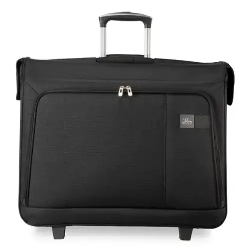 Front. Skyway - Sigma 7.0  Softside Rolling Garment Bag, Black - Black.