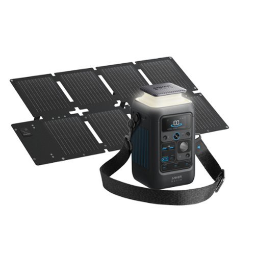 Anker - SOLIX C300X DC Solar Generator 288Wh (90,000mAh)/300W 2-in-1 Power Pack for Outdoor Camping (288 Wh Capacity) - Black