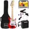 Best Choice Products - 30in Kids Electric Guitar Beginner Starter Kit w/ 5W Amplifier, Strap, Case - Metallic Red-Front_Standard