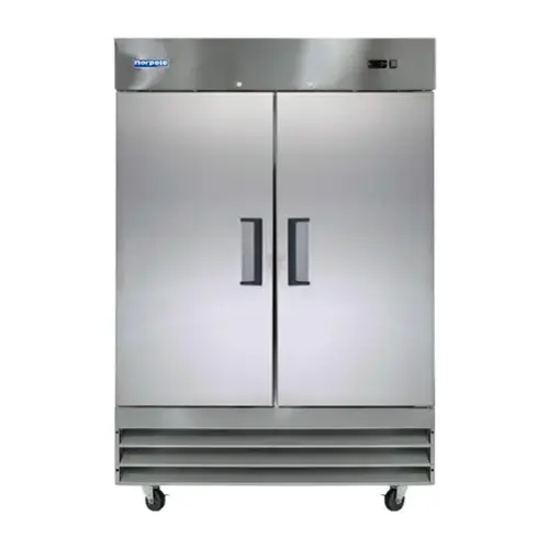 Front. Magic Chef - E-Series 54 in. 48 cu. ft. Frost Free Defrost 2 Door Upright Freezer in Stainless Steel - Stainless Steel.