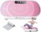 MERACH - Vibration Plate Exercise Machine, Whole Body Workout Equipment for Women, Bluetooth and Silicone Pedal - Pink-Front_Standard