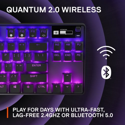 SteelSeries Apex Pro TKL V2 Wireless Mechanical OmniPoint Adjustable HyperMagnetic Gaming Keyboard with Rapid Tap - Black SHOP ONLINE