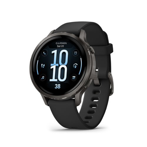 Garmin - Venu 4 GPS Smartwatch 41 mm Fiber-reinforced polymer - Slate - (2025)-Front_Standard