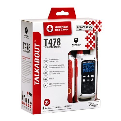 Motorola Solutions TALKABOUT T478 Two Way Radio - 2 Pack - White - White WORLDWIDE DELIVERY