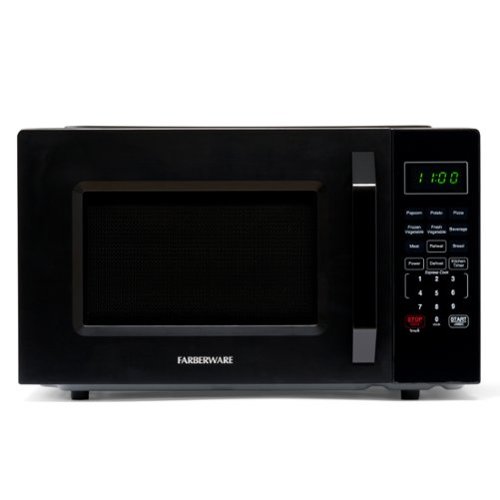 Farberware - 1.1 cu. ft. 1000-Watt Compact Microwave Oven - Black-Front_Standard 
