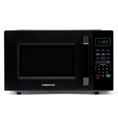 1 10 0 Popcorn Potato Pizza Frozen Fresh Beverage Vegetable Vegetable Meat Reheat Bread Power Defrost trhun Timer 1 2 3 4 5 6 7 8 9 0 STOP OP - 0 - START -  FARBERWARE