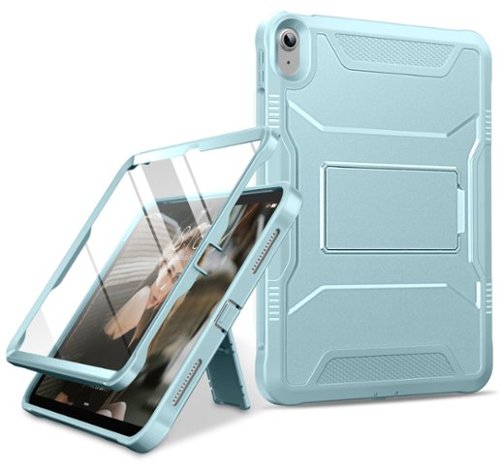 DTTO - Shockproof Case for iPad A16 11-inch & ipad 10th10.9-inch with Built-in Screen Protector, Full Body Protective Cover - Ice Blue-Front_Standard 