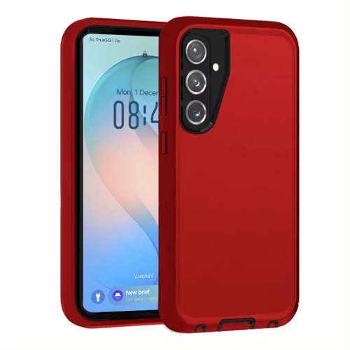 Entronix - Case Compatible with Galaxy S26 Plus - Triple-Layer Heavy Duty Protection - Red-Front_Standard 