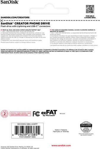 SanDisk Creator Phone Drive 128GB USB Type C and Lightning connectors - Blue HOW TO BUY