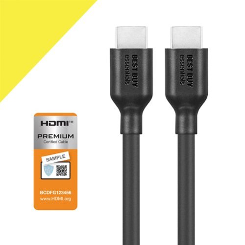 Best Buy essentials™ 12' 4K Ultra HD HDMI Cable - Black GLOBAL SHIPPING