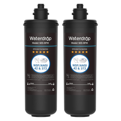 Waterdrop - WD-RF10-2 Replacement Filter Cartridge for 10UA/10UB - Black-Front_Standard 